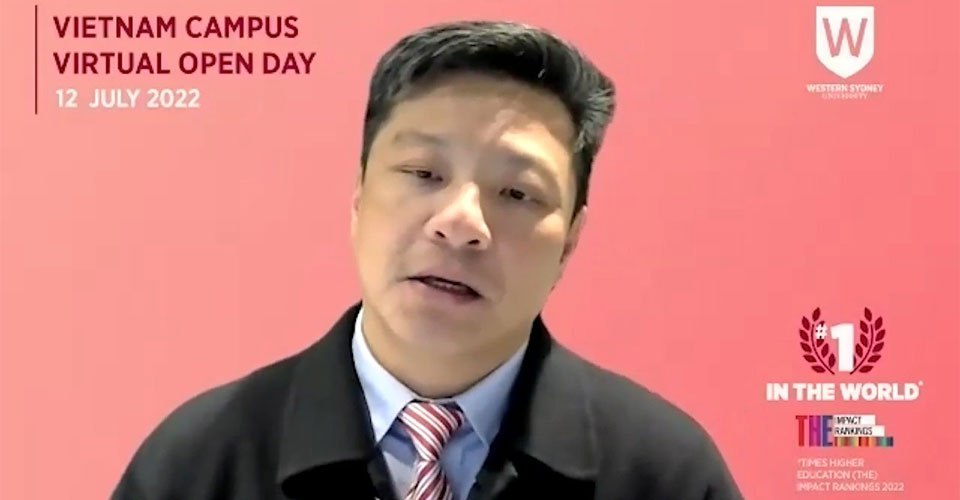 Giáo sư Yi-Chen Lan, Phó Hiệu Trưởng (Phát Triển Toàn Cầu), Giám đốc Phân Hiệu Việt Nam, Đại học Western Sydney, Úc phát biểu khai mạc