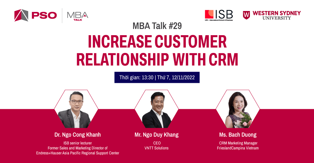 MBA Talk #29 - Increase customer relationship with CRM