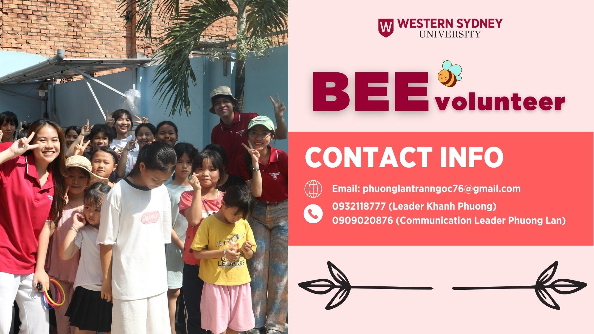 Thông tin liên hệ của Dự án BEE Volunteer
