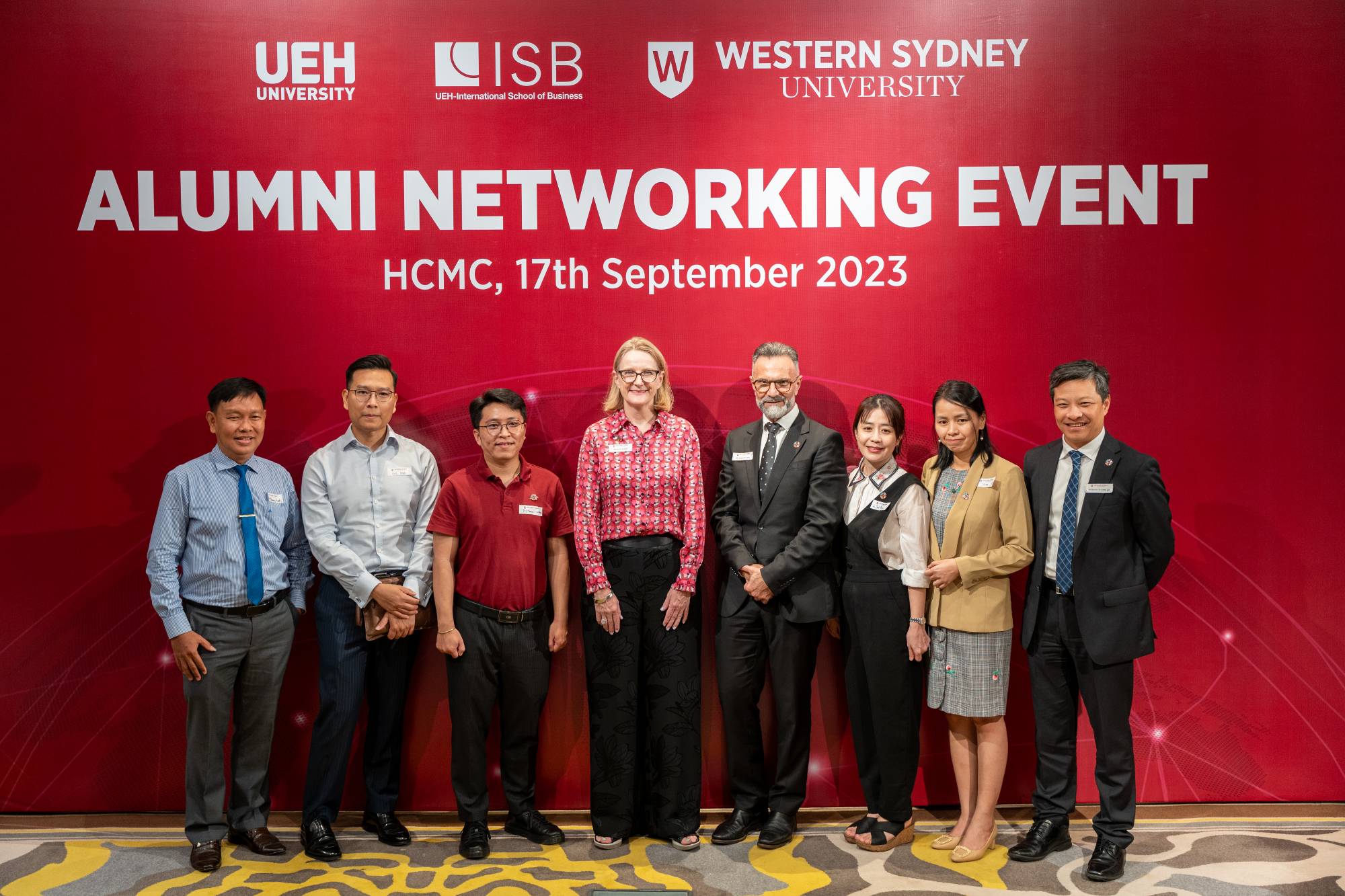 Sự kiện “Alumni Networking 2023” vinh dự được có sự tham dự của Đoàn đại biểu cấp cao từ Đại học Western Sydney, Lãnh sự quán Úc tại TP.HCM, các giảng viên và sinh viên Western Sydney