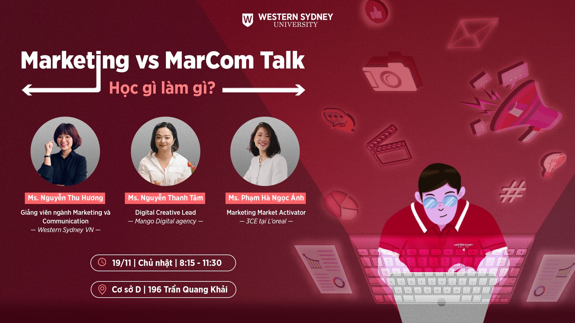 Talkshow: “Marketing vs MarCom – Học gì làm gì?”