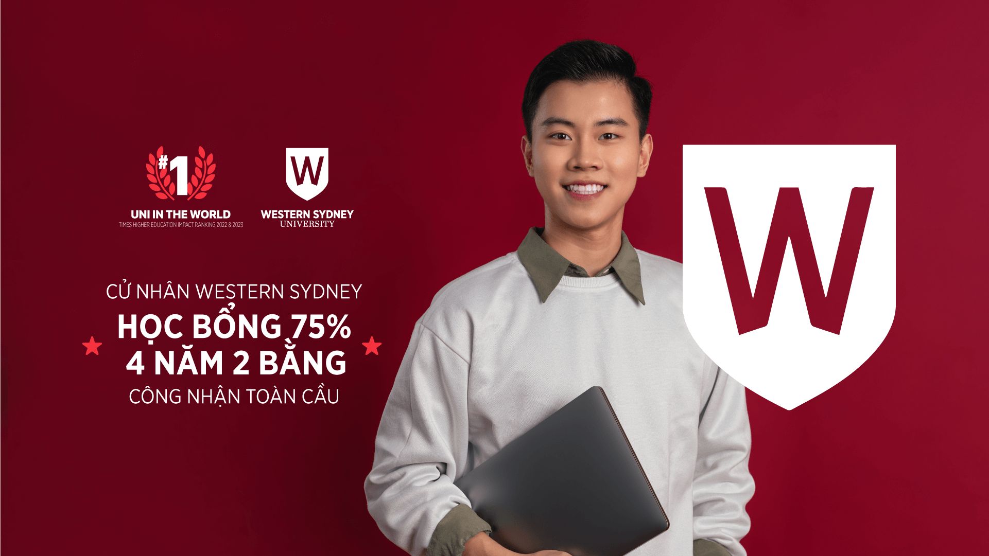 Cơ hội nhận học bổng 75% cho Tân sinh viên Đại học Western Sydney 2024