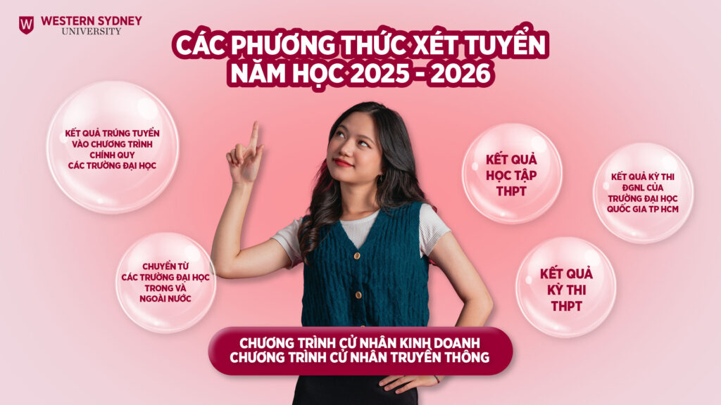 Các hình thức xét duyệt hồ sơ tại Western Sydney Việt Nam năm học 2025 - 2026