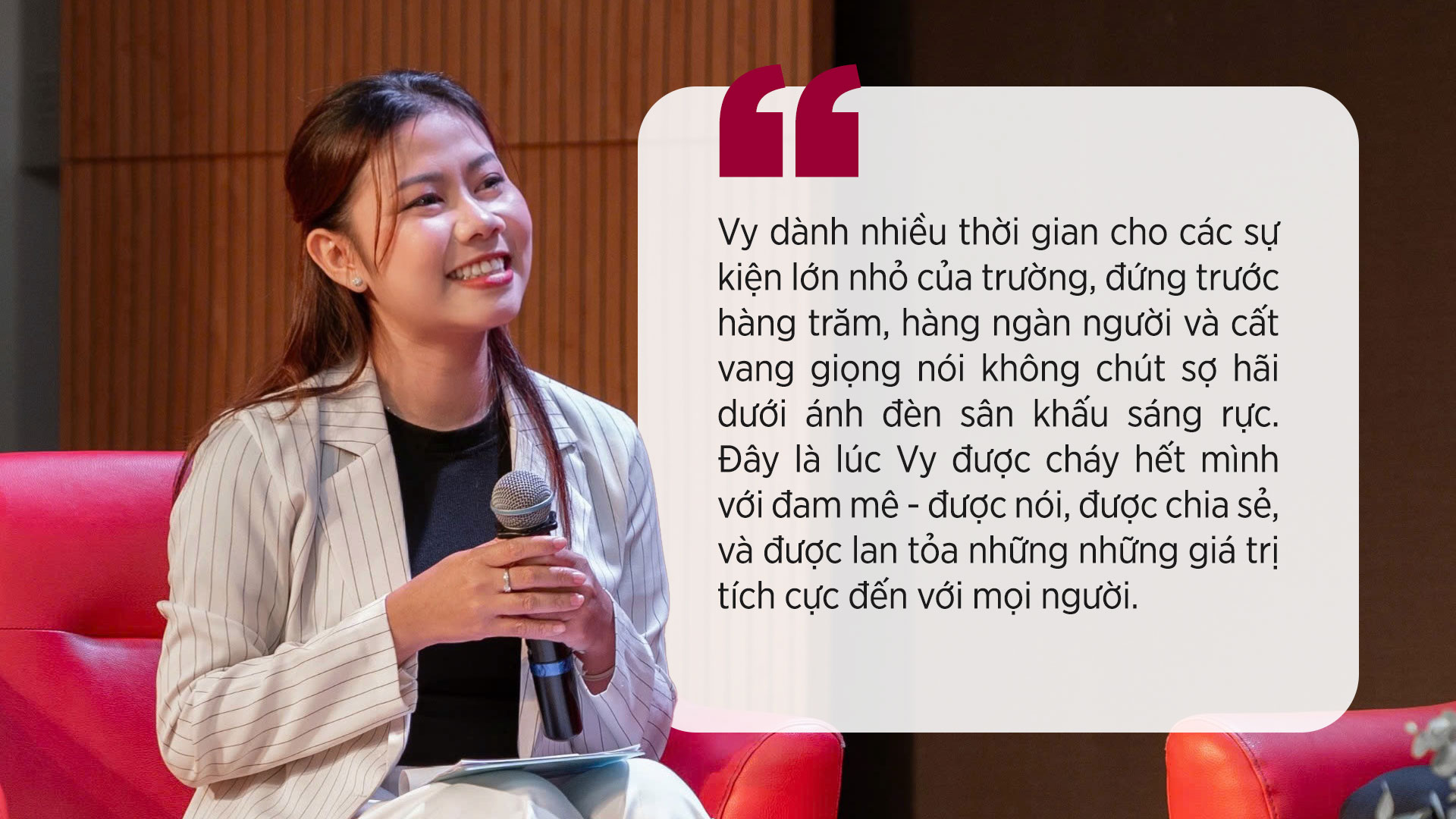 Hồ Ngọc Thuý Vy chia sẻ về niềm đam mê với nghề MC