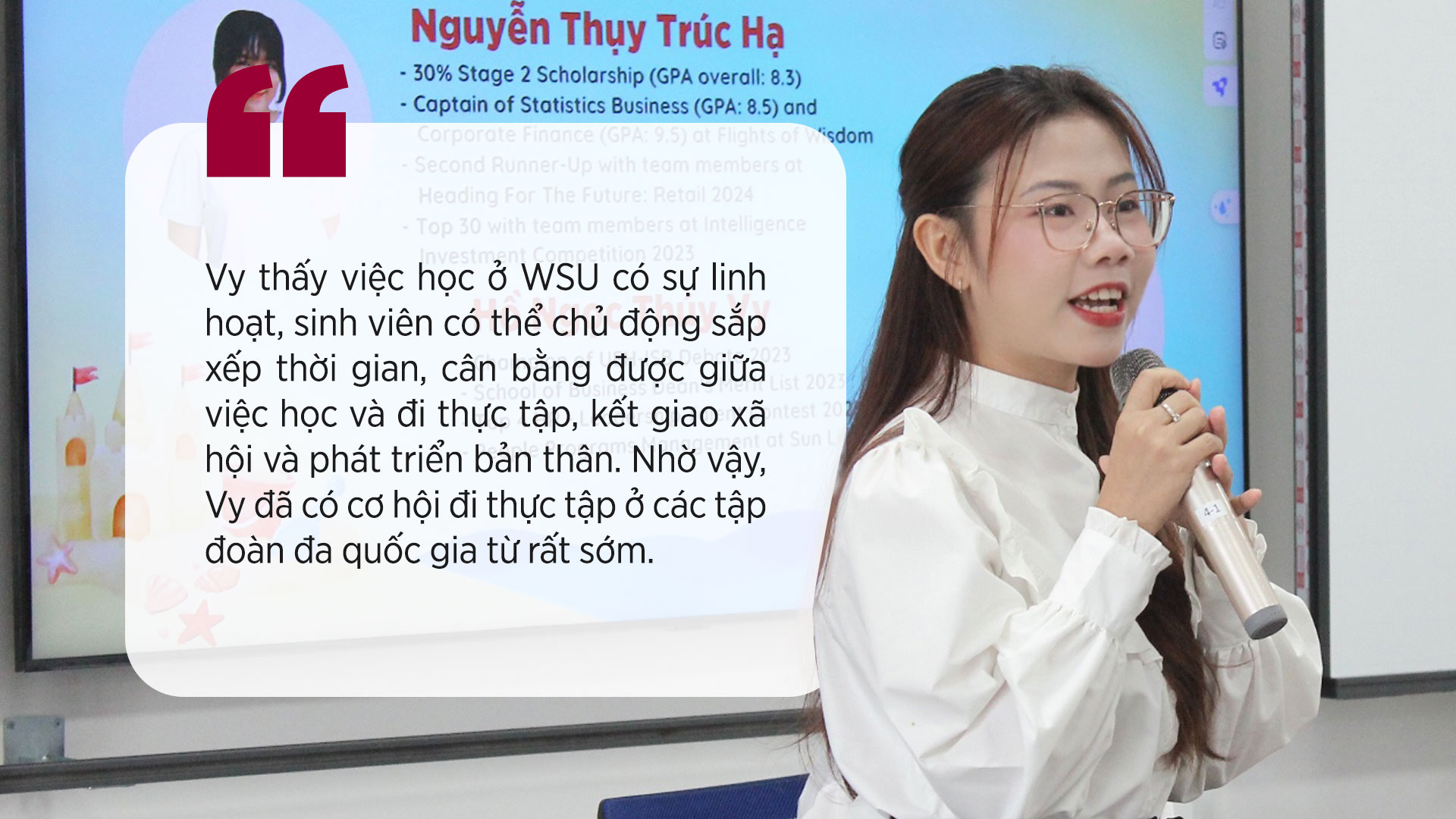 Hồ Ngọc Thuý Vy chia sẻ về trải nghiệm học tập ngành Kinh doanh Quốc tế tại Western Sydney Việt Nam
