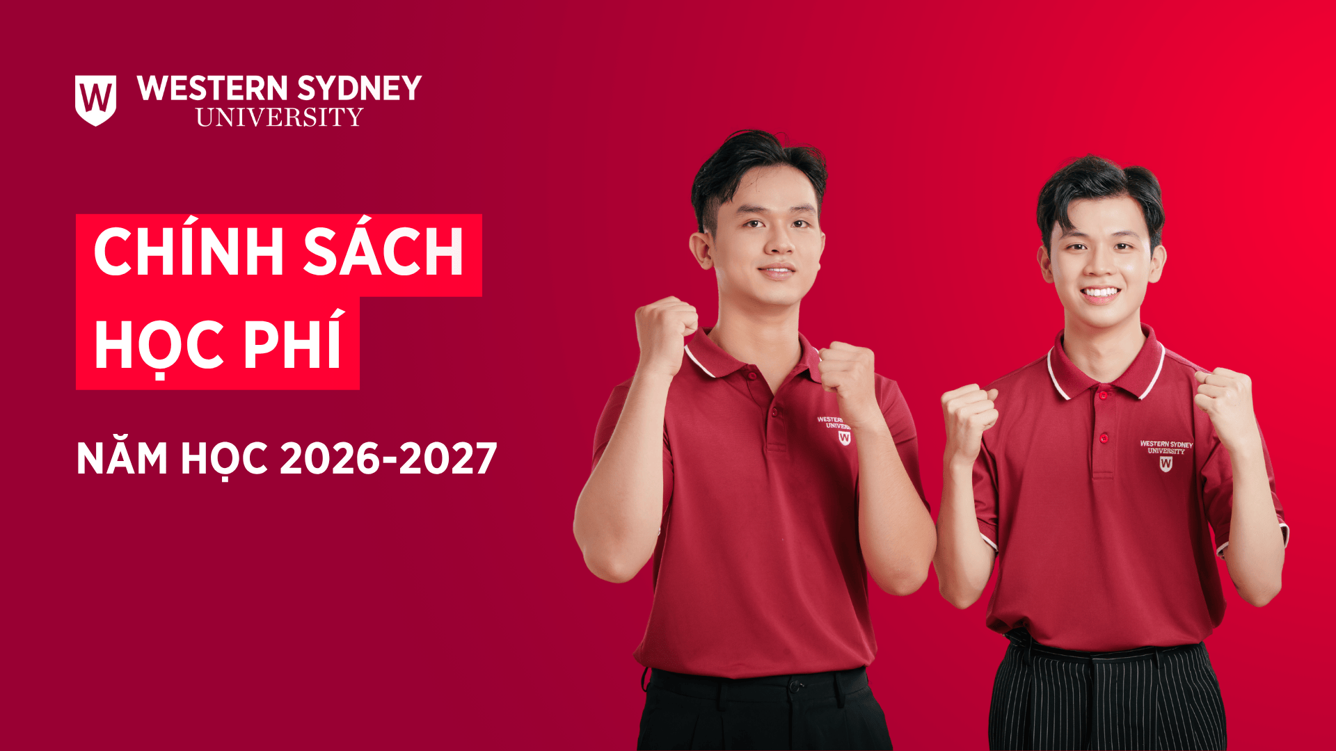 Chính sách học phí Western Sydney Việt Nam năm học 2026-2027